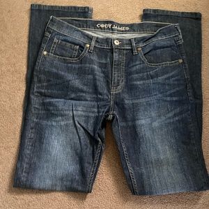 CODY JAMES MEN'S NIGHT HAWK BASIC MEDIUM WASH STRETCH SLIM STRAIGHT JEANS 34x36